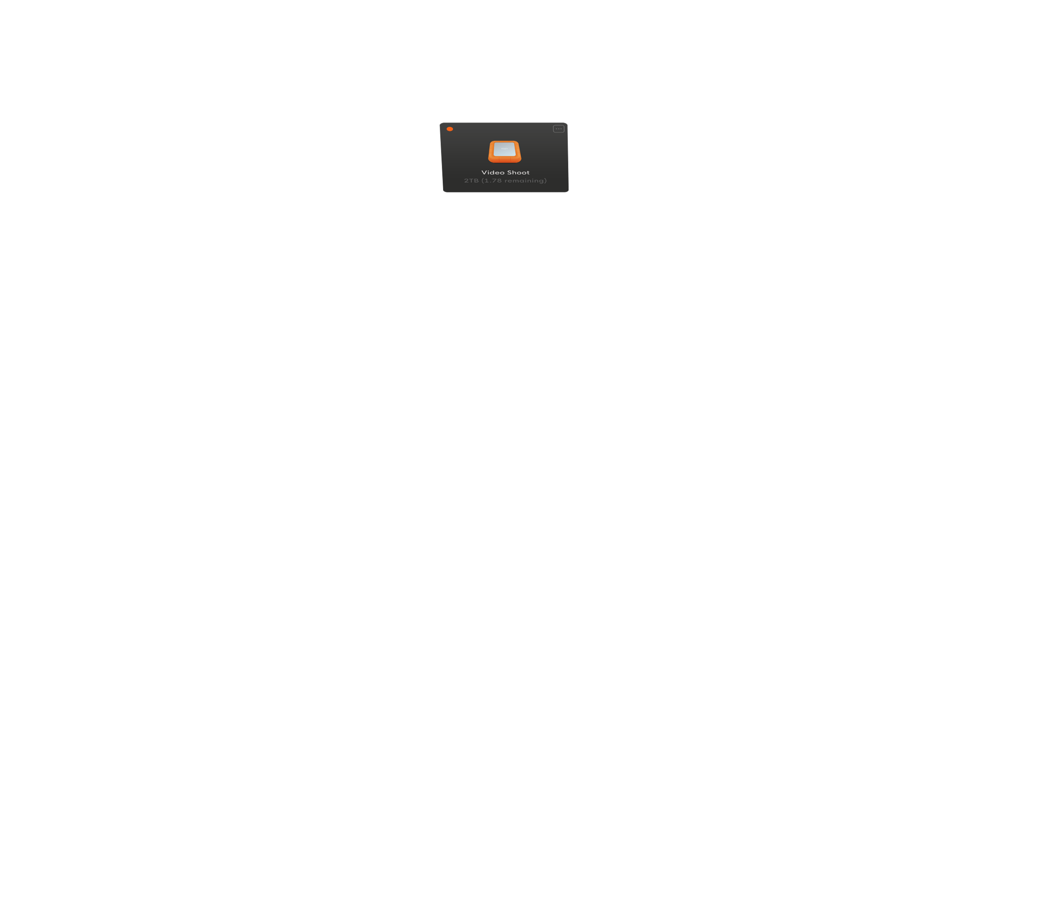 Playback UI showing new drive